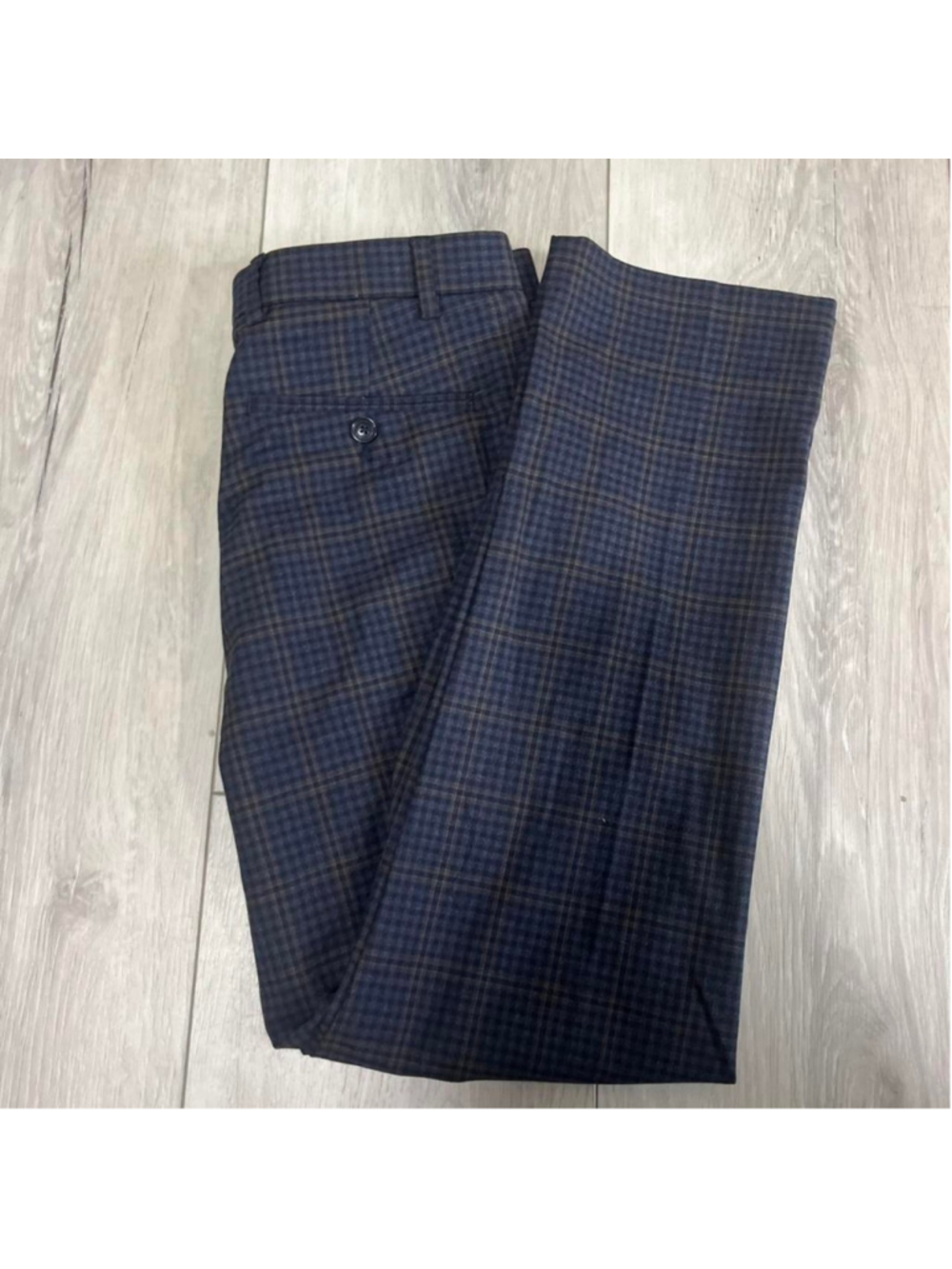 Tommy Hilfiger navy blue plaid dress pants Size 30" #preppy #formalwear